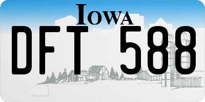 IA license plate DFT588
