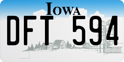IA license plate DFT594