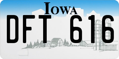 IA license plate DFT616