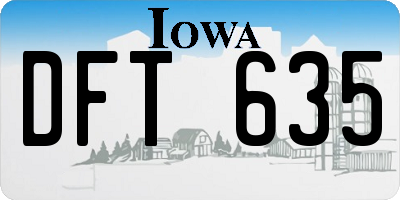 IA license plate DFT635
