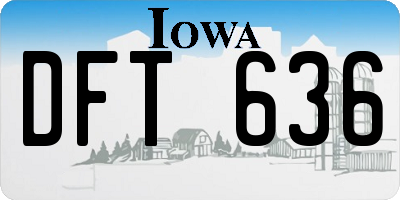 IA license plate DFT636