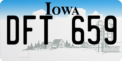 IA license plate DFT659
