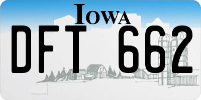IA license plate DFT662