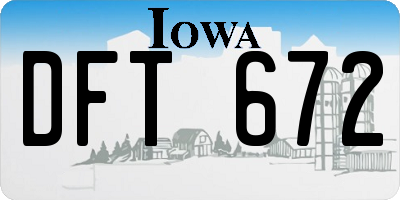 IA license plate DFT672