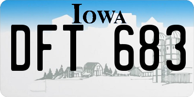 IA license plate DFT683