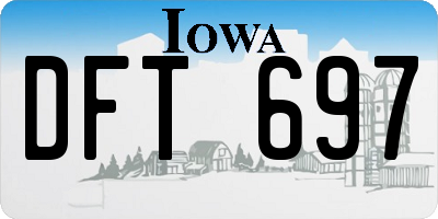 IA license plate DFT697
