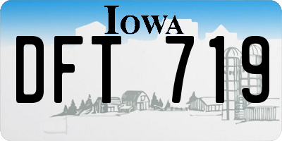IA license plate DFT719