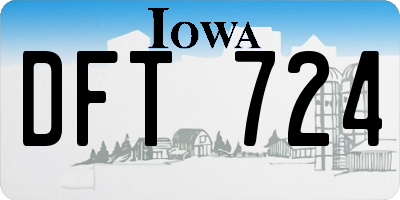 IA license plate DFT724