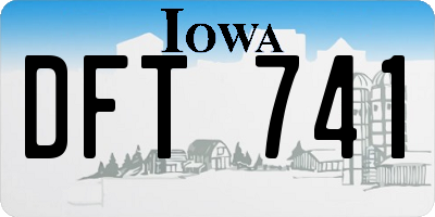 IA license plate DFT741