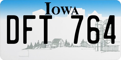IA license plate DFT764