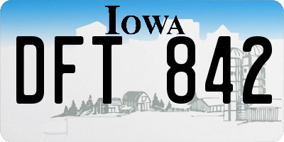 IA license plate DFT842