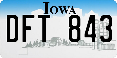 IA license plate DFT843