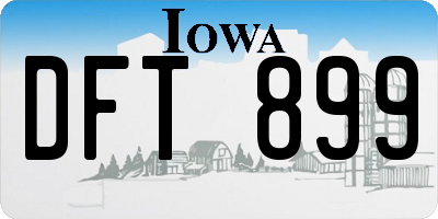 IA license plate DFT899