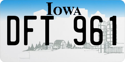 IA license plate DFT961