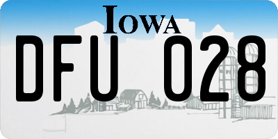 IA license plate DFU028