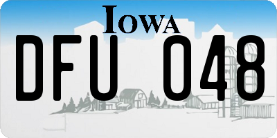 IA license plate DFU048