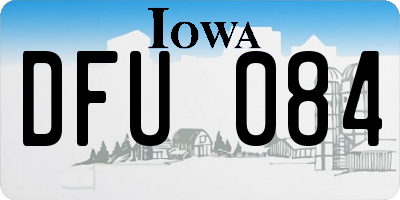IA license plate DFU084