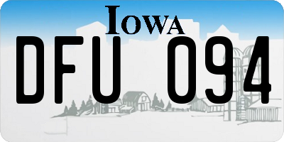 IA license plate DFU094
