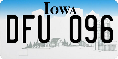 IA license plate DFU096