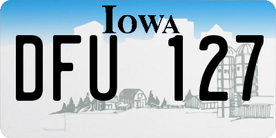 IA license plate DFU127