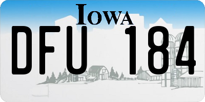 IA license plate DFU184