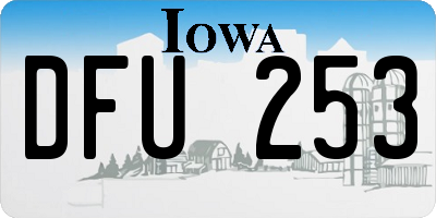IA license plate DFU253