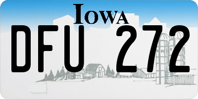IA license plate DFU272