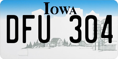 IA license plate DFU304