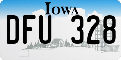 IA license plate DFU328