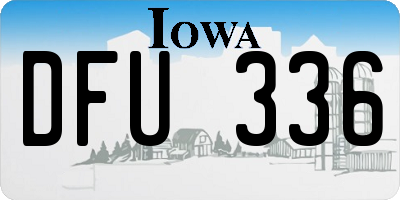 IA license plate DFU336