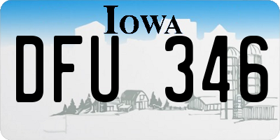 IA license plate DFU346