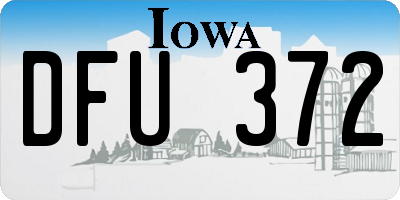 IA license plate DFU372