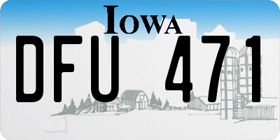 IA license plate DFU471
