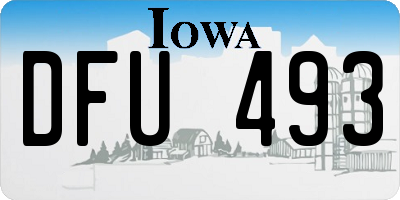 IA license plate DFU493