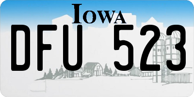 IA license plate DFU523