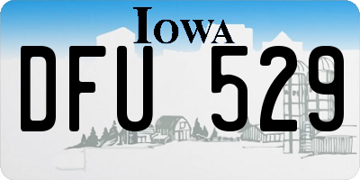 IA license plate DFU529