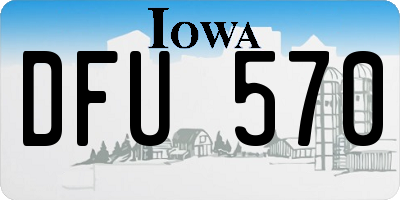 IA license plate DFU570