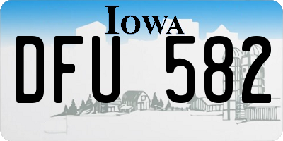 IA license plate DFU582