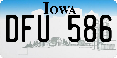 IA license plate DFU586