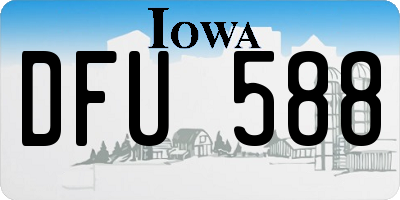 IA license plate DFU588