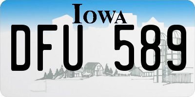 IA license plate DFU589