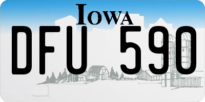 IA license plate DFU590