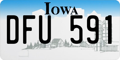 IA license plate DFU591