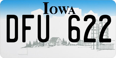 IA license plate DFU622