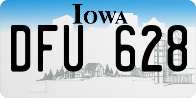 IA license plate DFU628