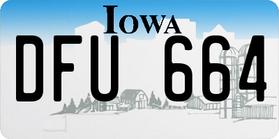IA license plate DFU664