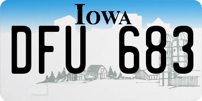 IA license plate DFU683