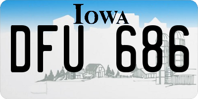 IA license plate DFU686