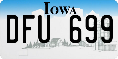 IA license plate DFU699