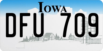IA license plate DFU709